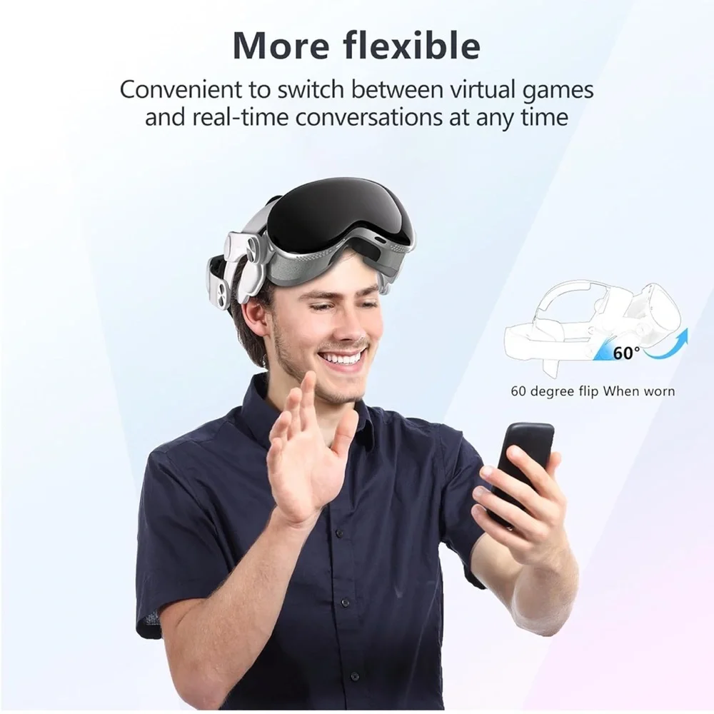 Apple Vision Pro Head Strap - Silver and Black